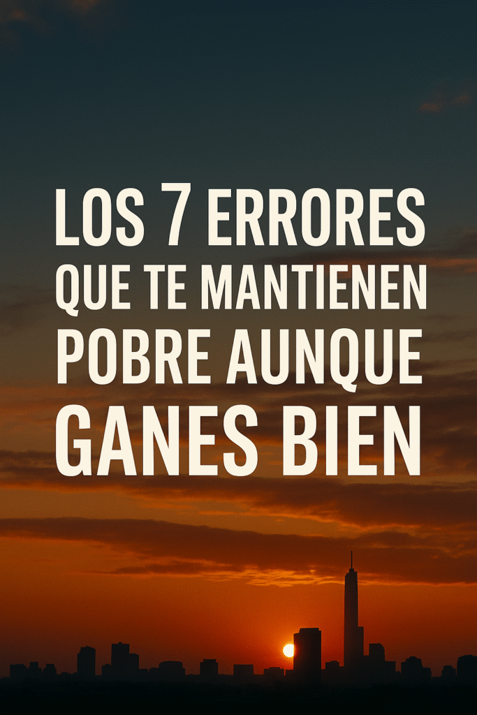 Los 7 errores que te mantienen pobre aunque ganes un buen sueldo